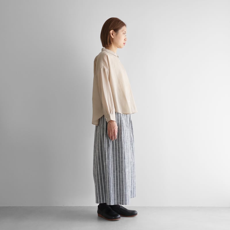 huis 遠州織物　ワイドブラウス　U102 ウォッシャブルウールワイドブラウス U102をリリースしました／ – HUIS