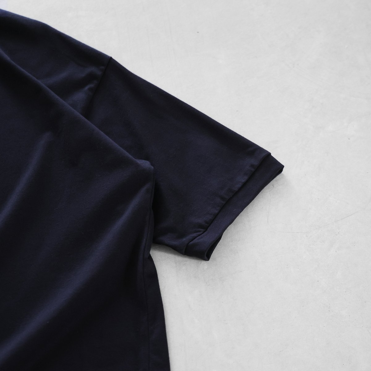 HUIS in house］SUVIN COTTONビッグポロカットソー（ダークネイビー）【