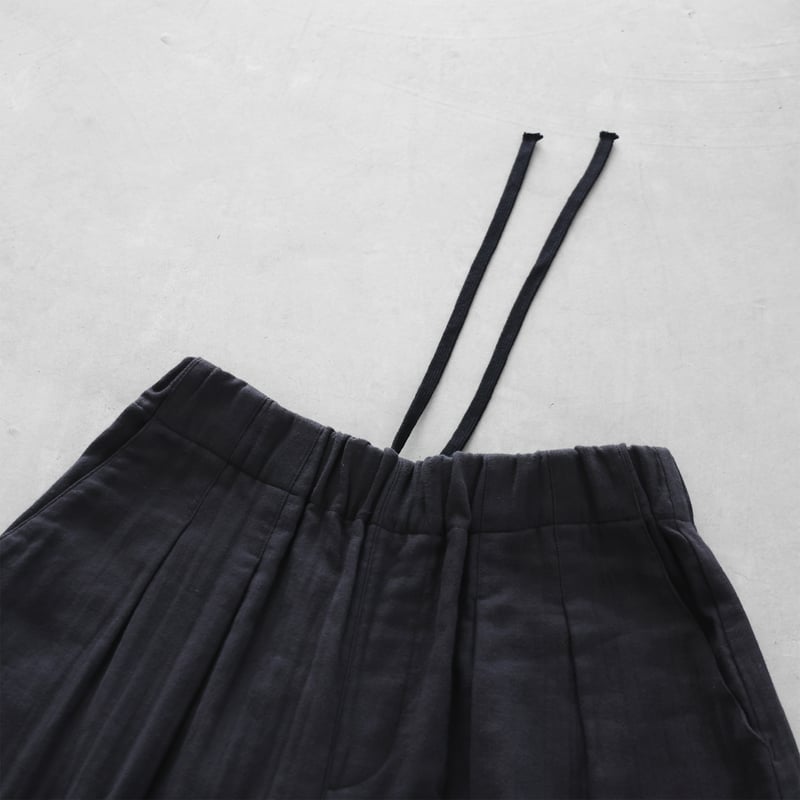 シャトルトリプルガーゼスカートパンツL（ダークグレー）【ユニ