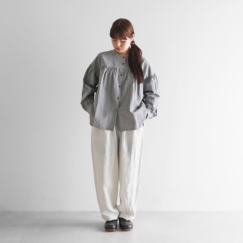 バンブーリネンワイドパンツ（オフホワイト）【ユニセックス】504