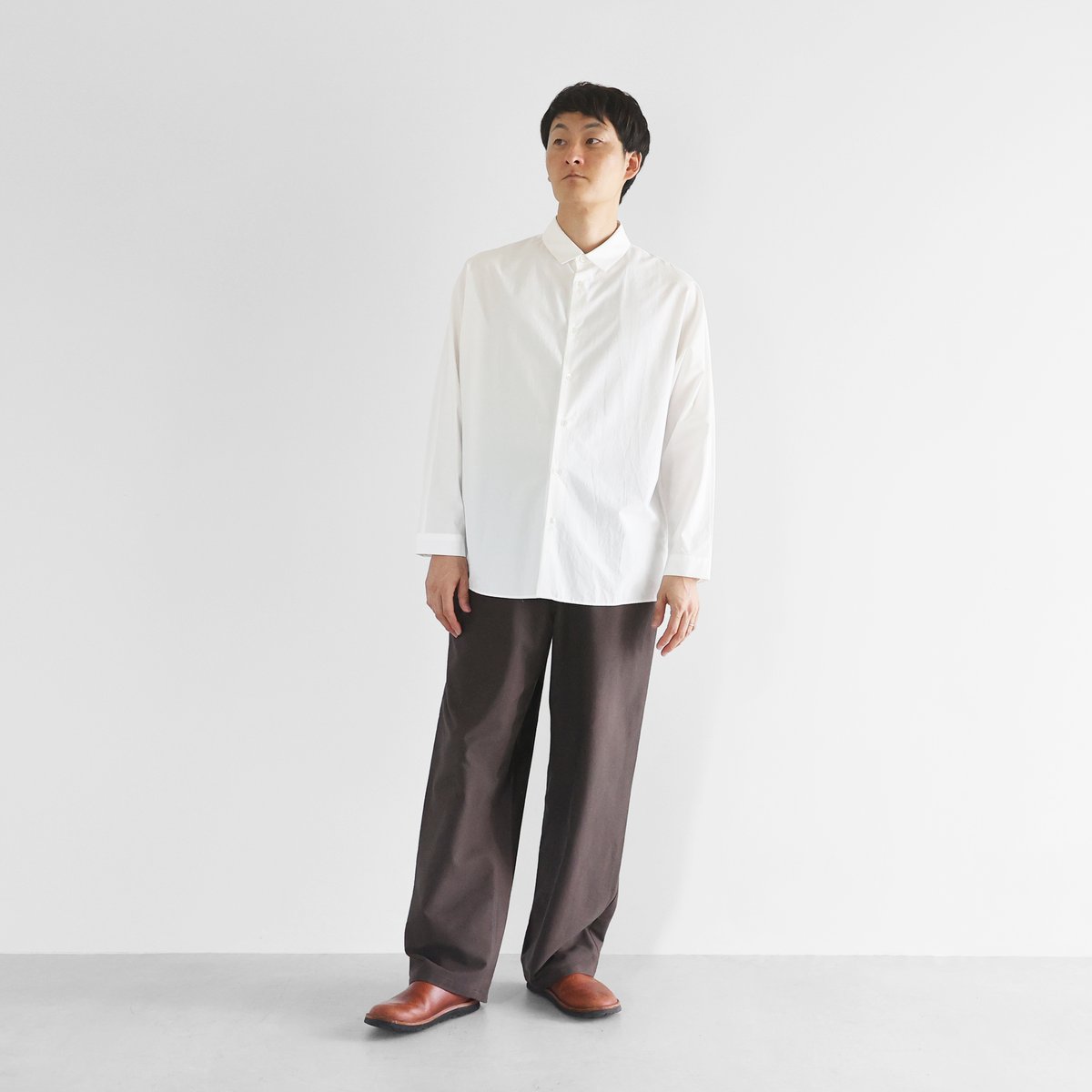 スヴィンオックスワイドストレートワークパンツ(ブラウングレー)【ユニ