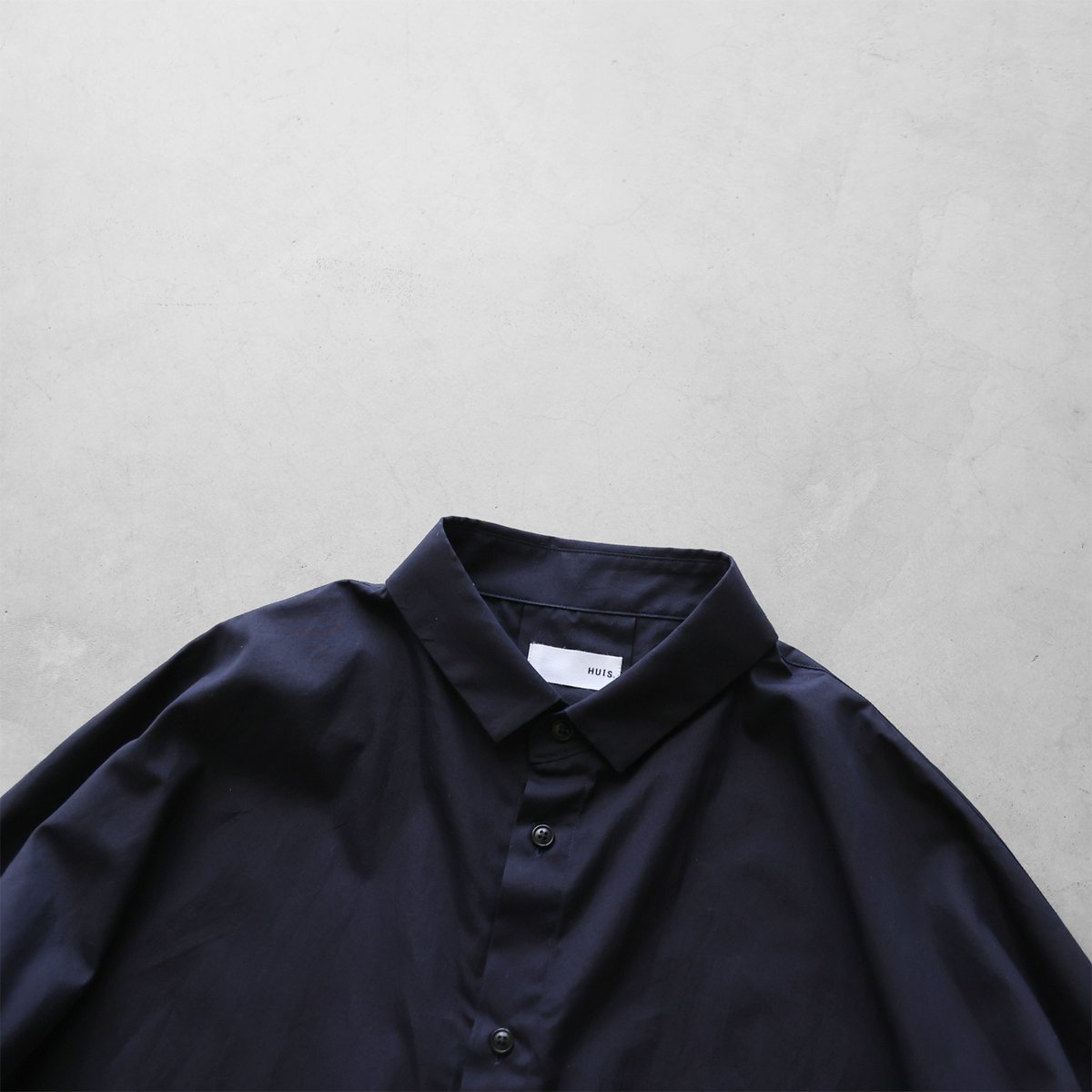 ギザコットンブロードロングシャツ(ダークネイビー)【ユニ ギザコットンブロードロングシャツ(ダークネイビー)【ユニ