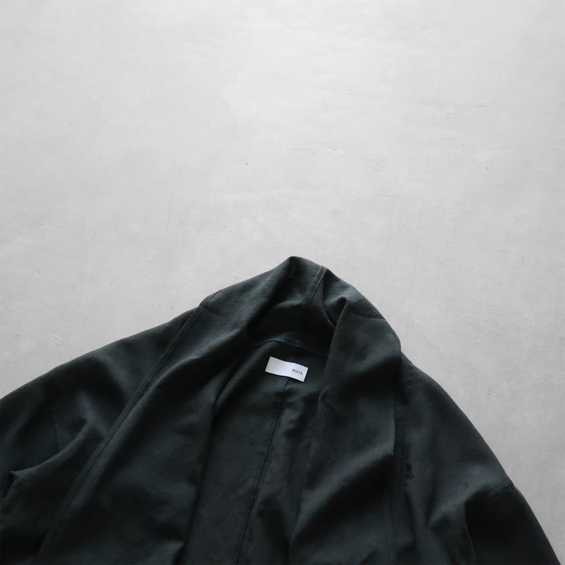 ◆HUIS. ダークグリーン カーディガン◆ ウォッシャブルウールカーディガン（ダークグリーン）【ユニセックス