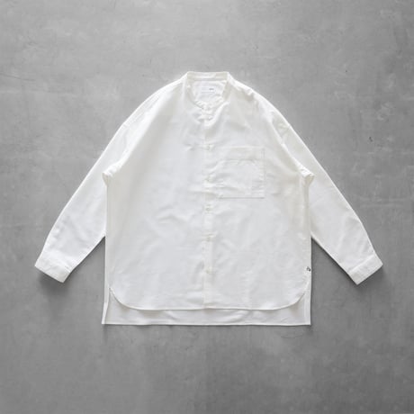 スヴィンオックスフォードバンドカラーオーバーシャツL（きなり）【ユニセックス】015L