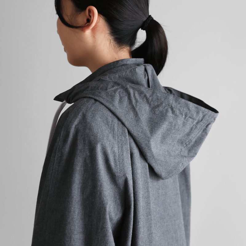 ダウンプルーフコットンパッカリングフードコートL（トップ糸