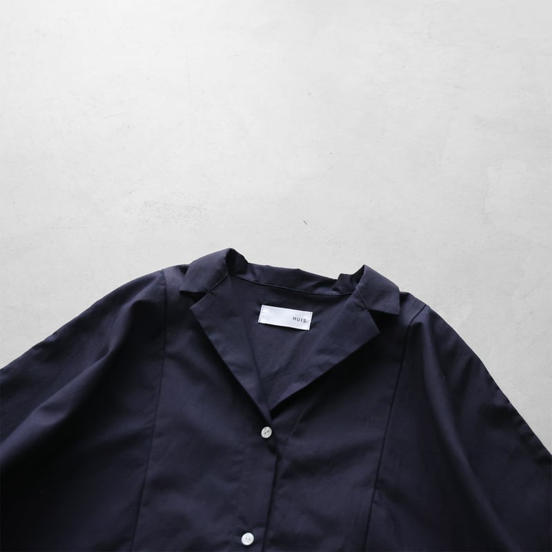 コットン カットオフ オーバーワンピース オーバーサイズのコットン100％2枚重ねのワンピース 黒 シワ加工