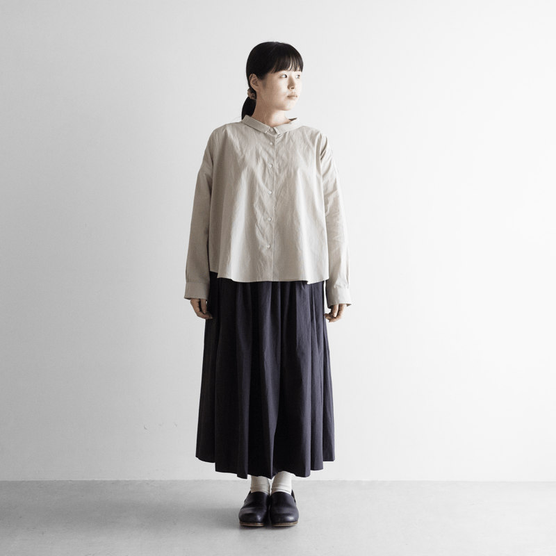 コードレーンワイドブラウス（グレージュ）【レディス】U102 | HUIS