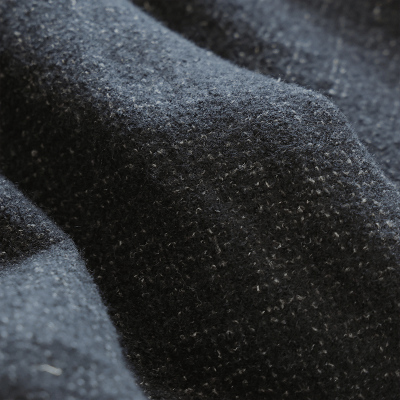 HUIS×尾州”縮絨リネンウールバルーンパンツロング（ブラック）【ユニ