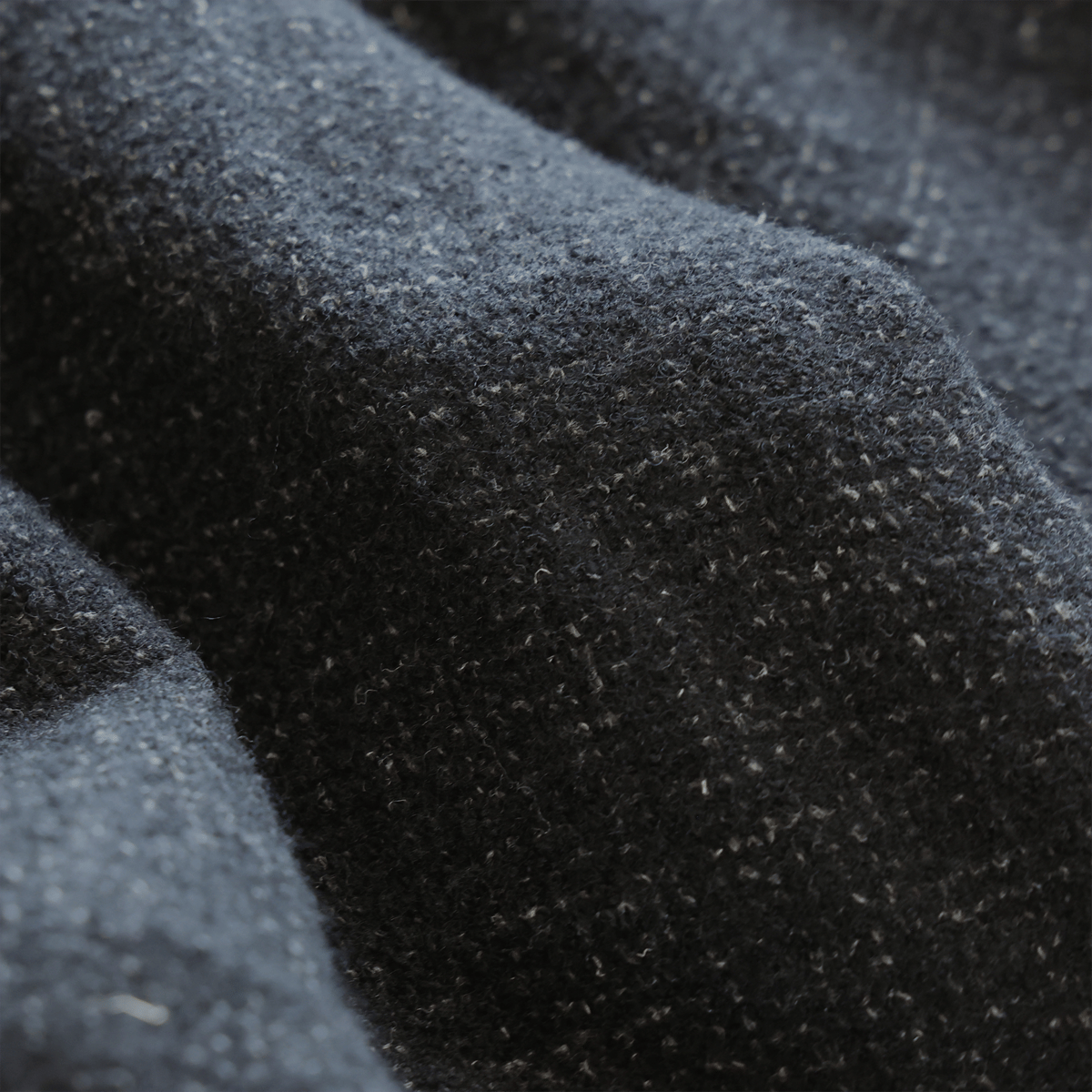 HUIS×尾州”縮絨リネンウールバルーンパンツロング（ブラック）【ユニ