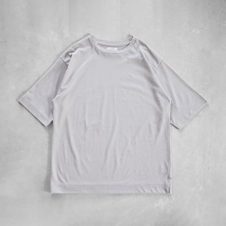 ［HUIS in house］綿麻天竺スタンダードTシャツL（シルバーグレー）【ユニセックス】CS110L