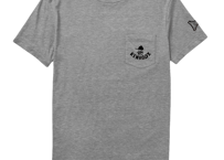 KENHOLIX WHT Label Logo Pocket Tee  -Gray-