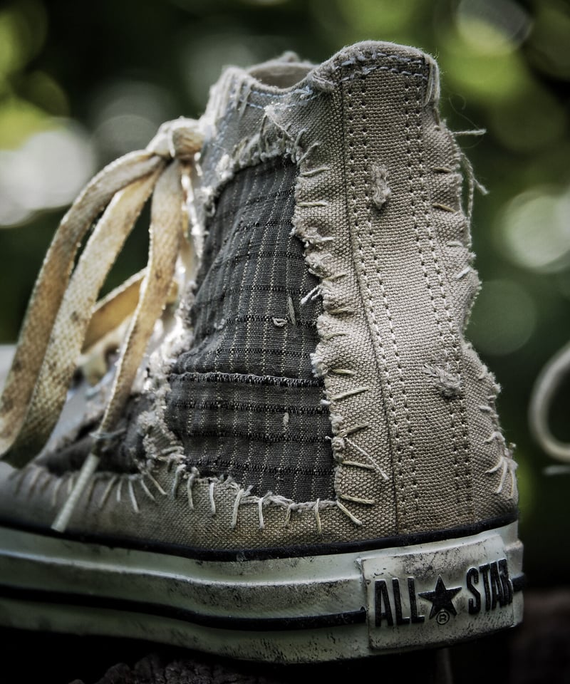 襤褸 -BORO patchwork High cut sneakers- | RESURRE