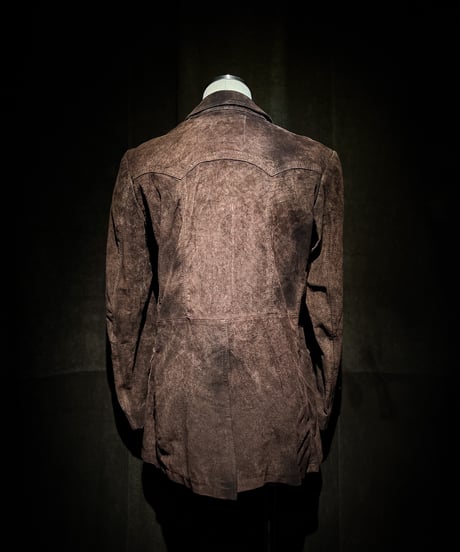 Vintage leather safari jacket
