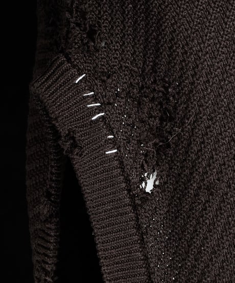 Vintage damage knit vest