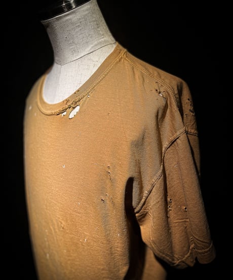 Vintage paint & damage Tee (OLD YELLOW)