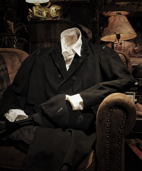 1910's french double long formal evening coat
