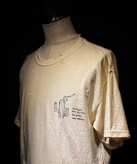Cactus and axe T-shirt OLD WHITE