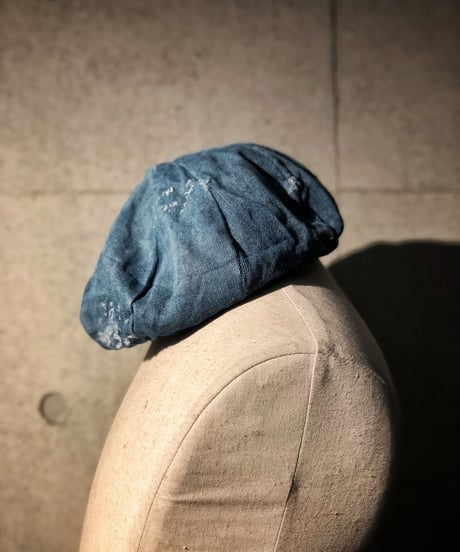 Bio wash vintage denim beret