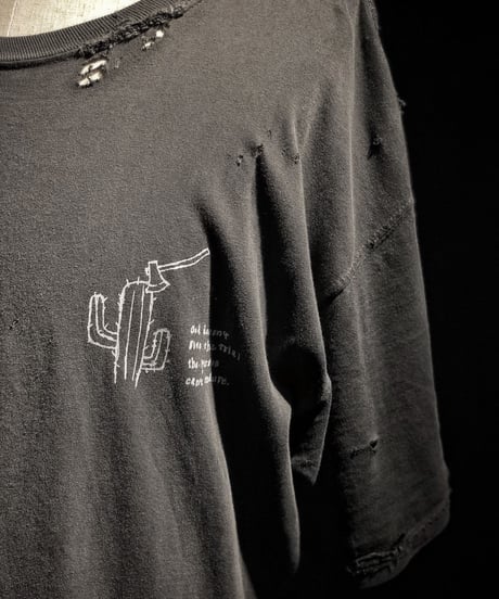 Cactus and axe T-shirt OLD BLACK