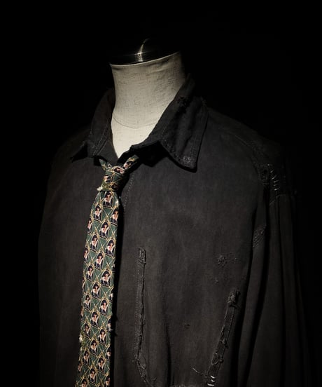 Vintage damage horse pattern tie