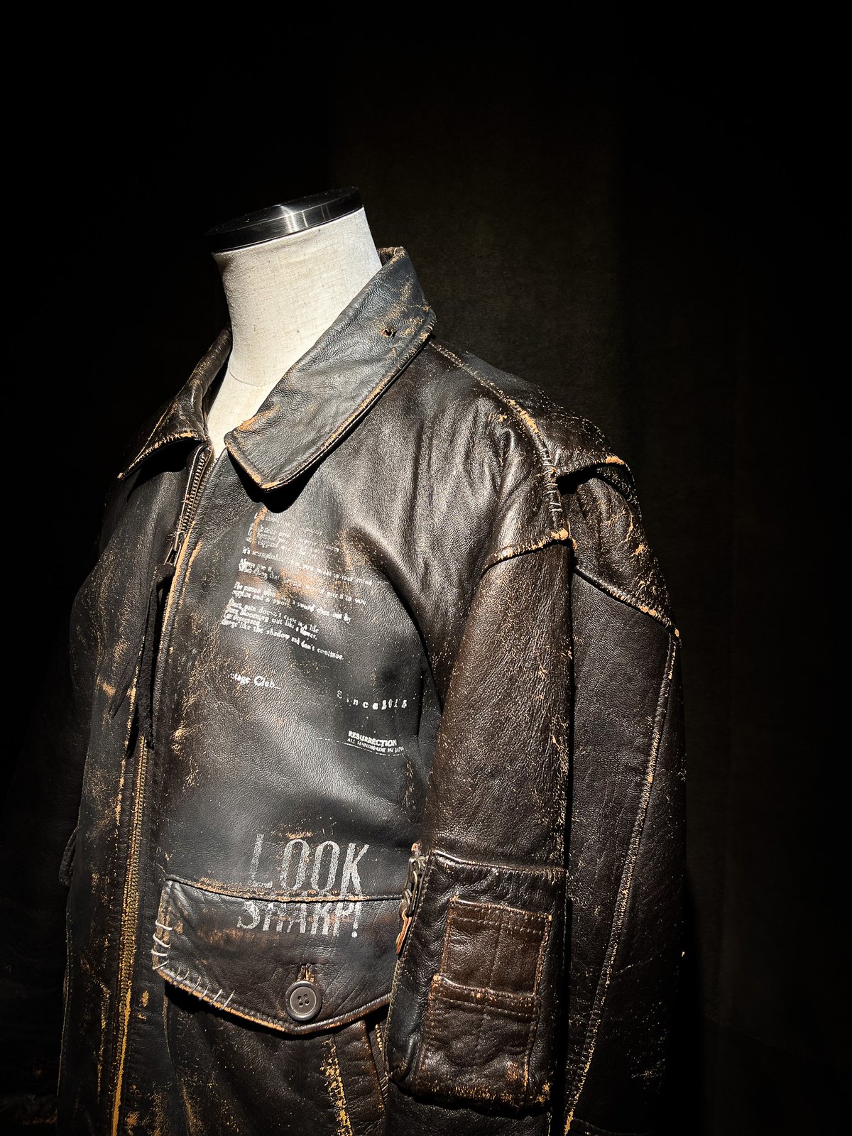 Vintage Leather flight jacket Type-A | RESURREC