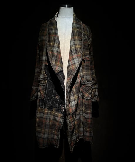 Vintage flannel plaid gown