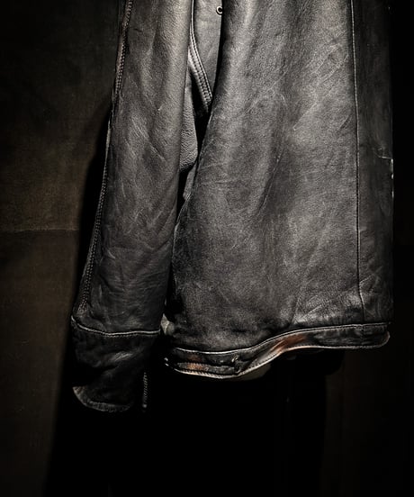 Vintage Leather Toggle Jacket with UK-Sourced Vintage Badges
