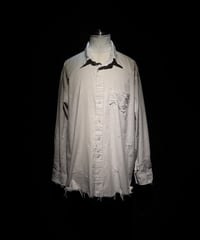 Vintage damage Stripe Cotton Shirt