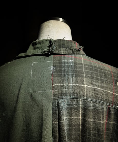 50/50 Split Rebuild Vintage 70's Military/Flannel Shirt
