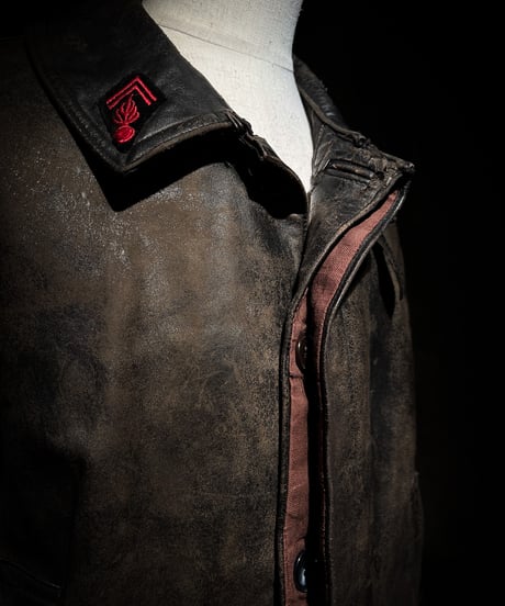 1940-1950's French Fireman Leather Jacket