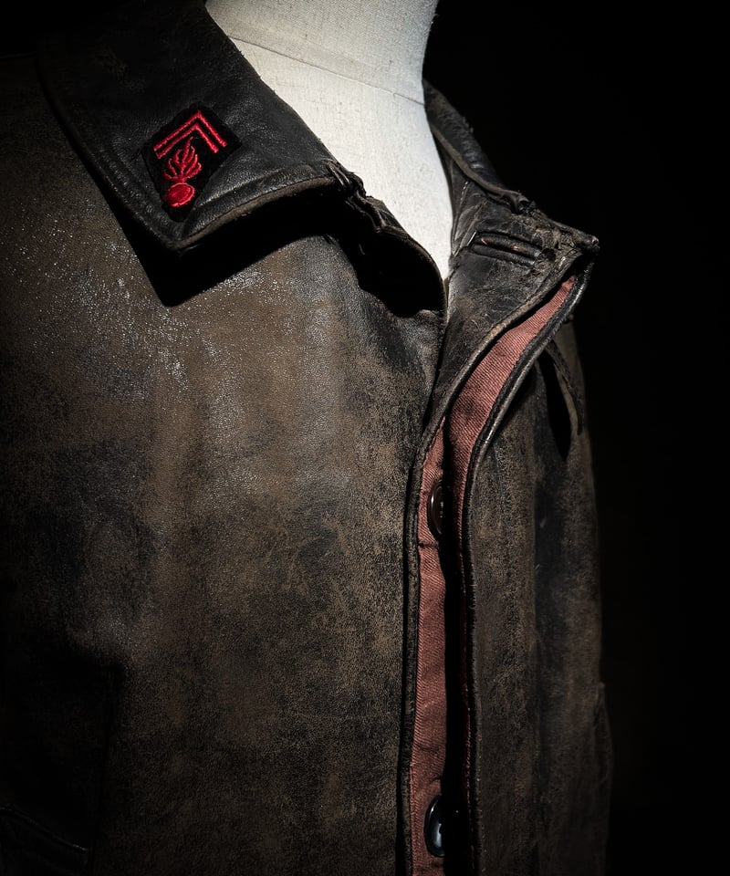 1940-1950's French Fireman Leather Jacket | RES