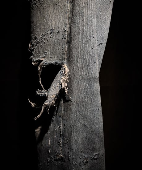 Ash Fade Distressed Straight-Leg Denim