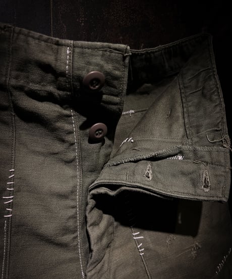 Vintage damage military half pants