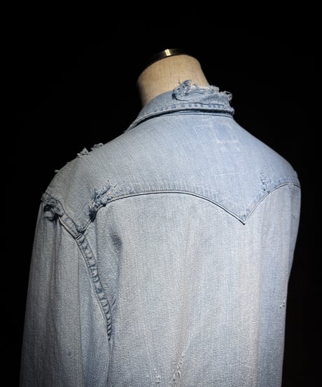 Vintage Wash Western Denim Shirt