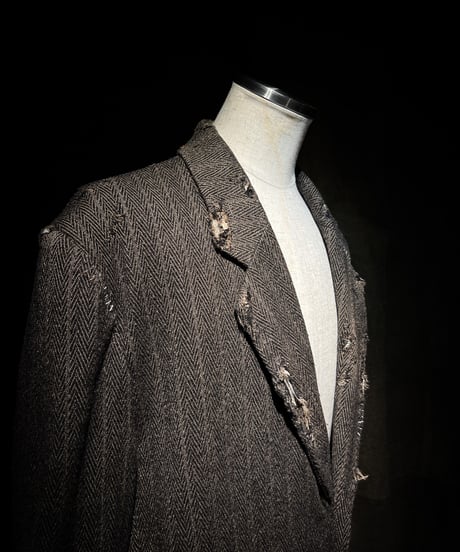 Herringbone Deconstructed Tailored Coat