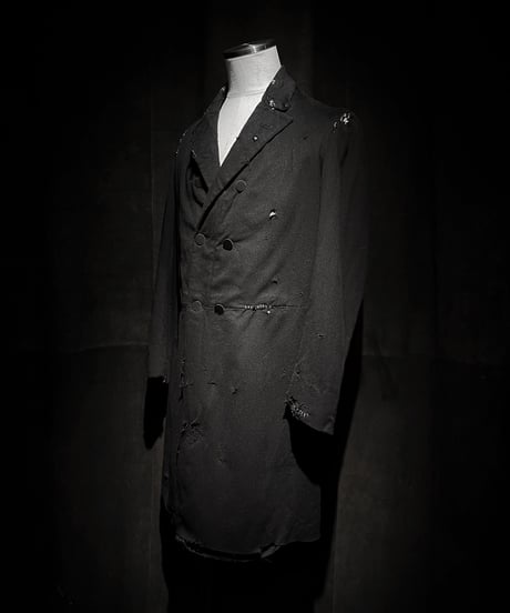 1910's french double long formal evening coat