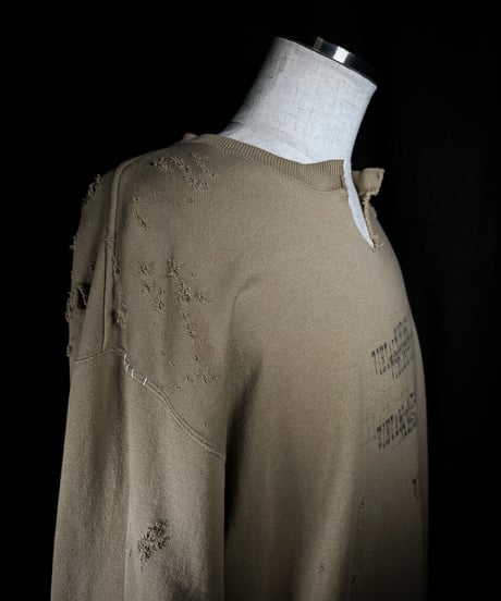 Vintage damage print sweat shirt