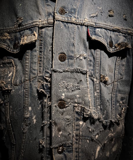 Distressed Patchwork Vintage Denim Trucker Jacket TypeIII