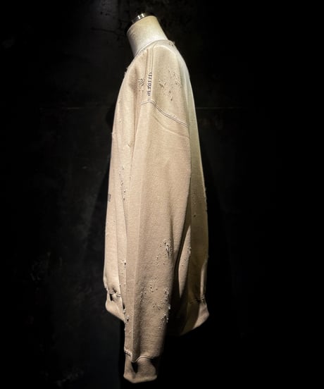 I THINK,,, character sweat shirt (SAND BEIGE)
