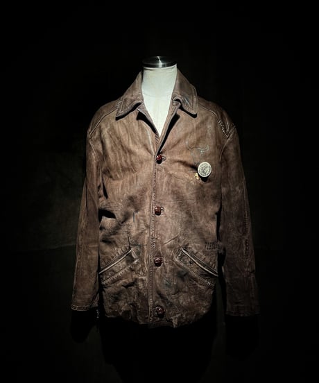 Rust Relic Reconstructed Vintage Leather Work Jacket