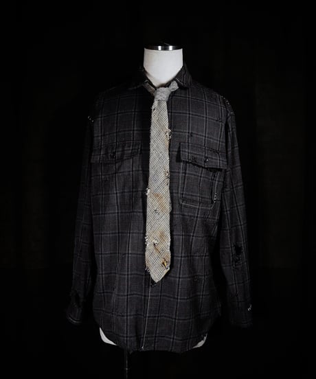 Vintage damage tweed tie