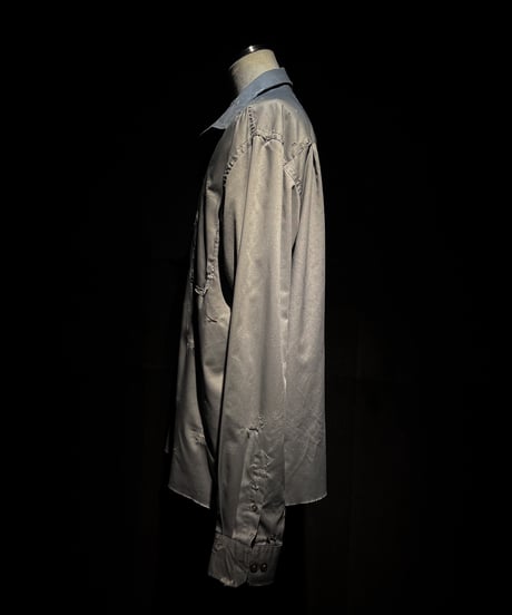 Vintage damage dress gray shirt