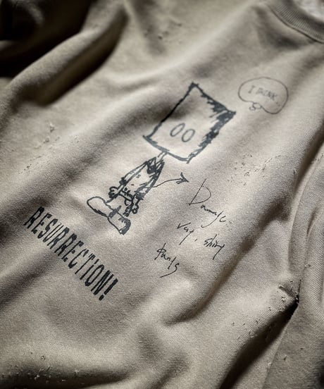 I THINK,,, character sweat shirt (SAND BEIGE)