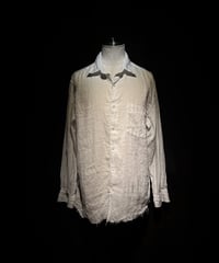 Hand-Painted Vintage damage Linen Shirt