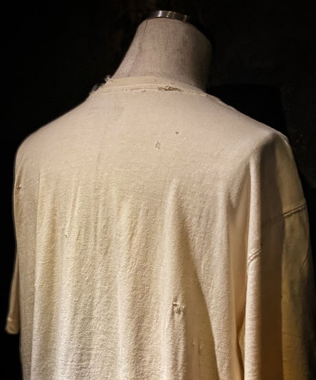 Double jacket skull T-shirt OLD WHITE