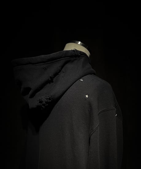 Vintage damage pile fabric Hoodie
