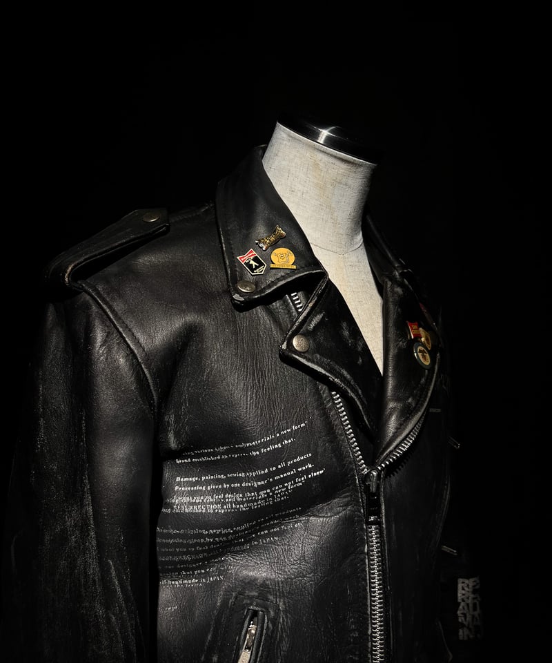 Vintage Leather Biker Custom Double Riders Jack