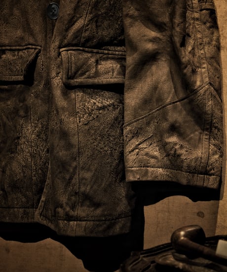 Vintage sheepskin leather jacket