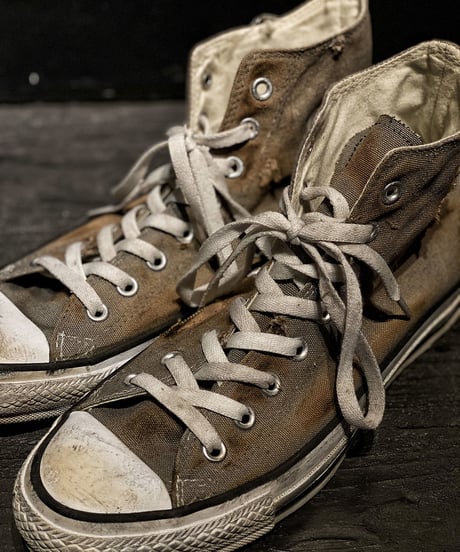 Discoloration Burn Vintage High cut Sneaker