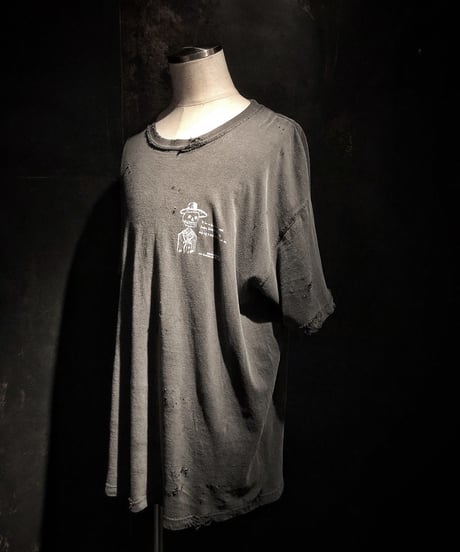 Double jacket skull T-shirt OLD BLACK